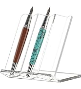 SANRUI Pen Display Stand Acrylic Pen Holder, Fountain Pen Makeup Brush Rack, Ballpoint Pen Showca...