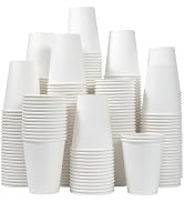 Clawsoff 300 Count - 12 oz Paper Coffee Cups, Disposable Coffee Cups 12 oz, Thickened White Paper...