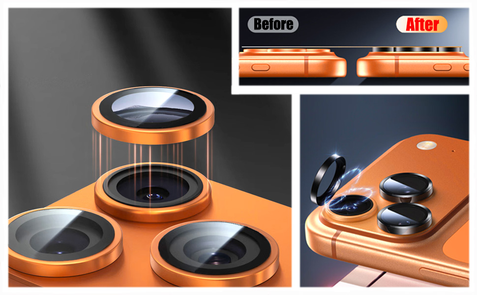 Ultra-Thin iPhone 17 Pro Max/iPhone 17 Pro Lens Protector with Auto-Adsorption Fit
