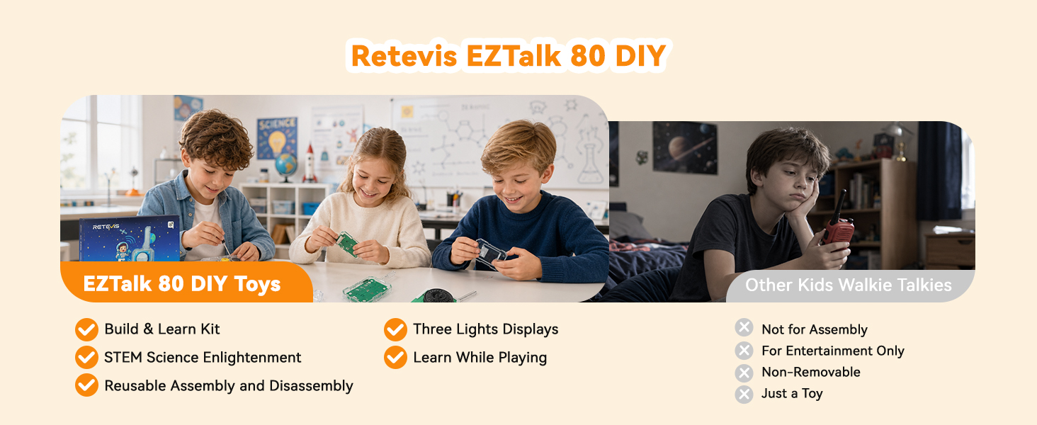 diy walkie talkie kit science kits for kids age 8-12 electronics stem toys kids birthday gifts