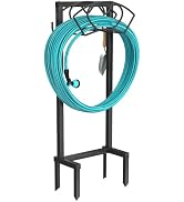 VyGrow Garden Hose Holder, Water Hose Reel Rack with 4 Spikes Heavy Duty Detachable Reel Stand Fr...