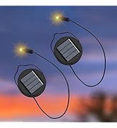 2Pack AA 600Mah Solar Lights Replacement Top for Outdoor Lantern Lights Waterproof for Garden, Ya...