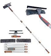 Professional Window Squeegee Cleaner, 2 in 1 Shower Squeegee with Extension Pole, 62‘’ Telescopic...