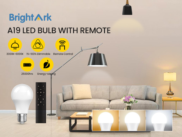 A19 LED Light Bulb with Remote
