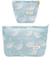 getgto 2 Pcs Makeup Bags, Large Cosmetic Bag Travel Toiletry Bag Organizer for Women, Embroidery ...