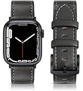 EDIMENS Leather Bands Compatible with Apple Watch 49mm 45mm 42mm 44mm Band Men Women, Vintage Gen...