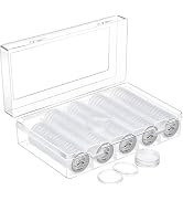 ENPOINT 25mm Silver Dollar Coin Holders for Collectors - 100 Pack Coin Capsules & Plastic Storage...