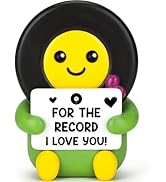 Birthday Christmas Stocking Stuffers for Women Men Husband Wife, For the Record Resin Figurine Va...