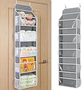 Yecaye 5-Tier Over the Door Organizer Hanging, Toy Stuffed Animal Storage, Behind the Door Storag...