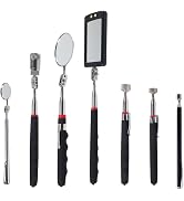 VortecSys Telescoping Magnetic Pickup Tool Set, 3Pcs Round and Square Inspection Mirror Telescopi...