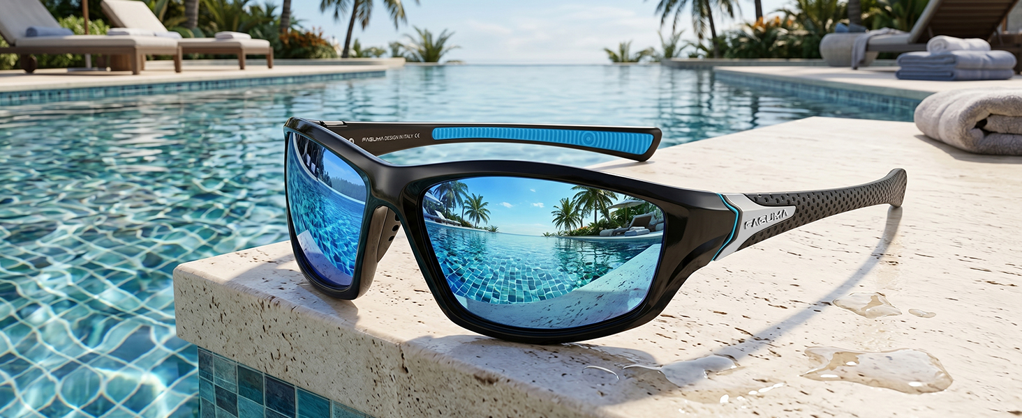 Polarized Sports Sunglasses For Men Cycling Driving Fishing UV400 Protection