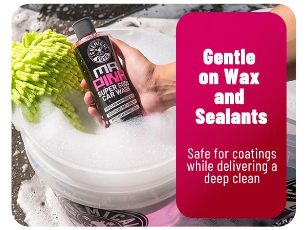 pH balanced car wash; removes grime and road film while maintaining a slick protective layer