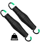 2Pcs Premium Porch Swing Springs,- 1250lbs Capacity Rust Resistant , Heavy-Duty Chrome Hammock Ha...