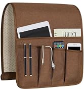 NB Sofa Armrest Organize remote holder bedside caddy organizer with 5 pockets,non-slip couch remo...