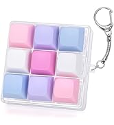 Dalycro Keyboard Fidget Toys for Adults, 9-in-1 Keyboard Clicker Fidget Keychain with Clicky Soun...