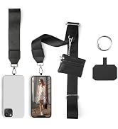 Clip and Go Phone Strap with Wallet Crossbody, Phone Chain Cross Body with Detachable Zippered Po...