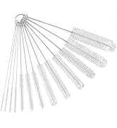 CiaraQ Bottle Cleaning Brushes, 8 Inch Nylon Tube Brush Set, Cleaner for Narrow Neck Bottles Cups...
