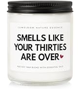 LUMELOOM Funny 40th Birthday Gifts Women Unique, 9oz Lavender Scented Soy Wax Candle, 1985, 40th ...