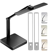 LED Desk Lamp for Office Home,Foldable with Base, Stepless Dimming, Wireless LED Light Supporting...
