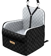 PETICON Waterproof Dog Car Seat for Small Medium Dogs, 6in Memory Foam Pet Booster Seat for Dogs ...