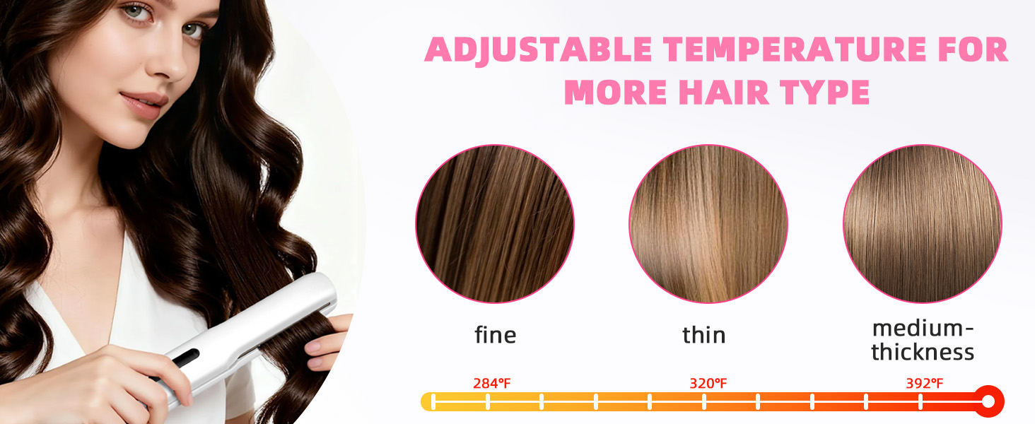 hair straightener with adjustable temperature for different hair type