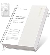 EMSHOI A4 Spiral Notebook Bullet Dotted journal, Dotted Grid Notebook with 300 Pages, 100gsm Thic...