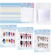 Sawvolker 100 PCS Press On Nails Packaging Bag Holographic Nail Storage Bag and 100PCS Shiny Whit...