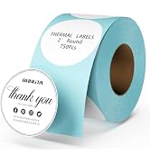 Round 2'' Thermal Labels, Direct Thermal Label,Roll of 750 Thermal Labels Waterproof, Oil-Proof S...