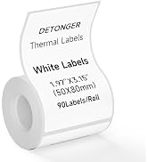 DETONGER Thermal Labels Self-Adhesive Label Sticker Paper for 2 Inch Thermal Label Printers, Idea...
