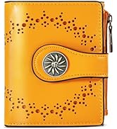 Tipmile Small Wallet for Women Bifold RFID Blocking Card Holder Leather Wallets with Zipper Coin ...
