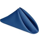 Hiasan Royal Blue Cloth Napkins Set of 6, 18 x 18 Inch, Washable Dinner Napkins with Hemmed Edges...