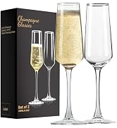 Haoxishui Champagne Glasses 8.5 OZ, Champagne Flutes set of 2, Unique Champagne Gift for Birthday...