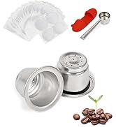 LIHONG Reusable Coffee Capsules for Nespresso Original Line, Stainless Steel Refillable Coffee Po...