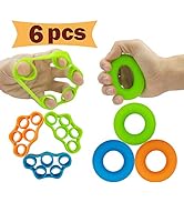 Hand Grip Strengthener, Finger Exerciser, Grip Strength Trainer (6 PCS) NEW MATERIAL Forearm grip...