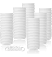 LuSeren 120 Pcs No Damage Hair Ties for Thick Hair, Large Soft Seamless Nylon Hair Elastics for W...