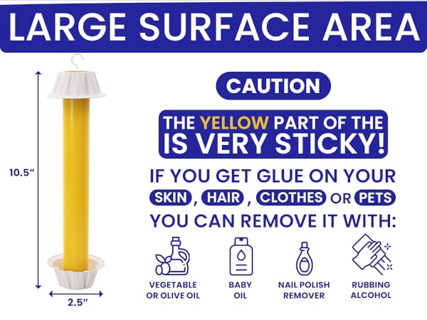Caution: yellow surface of fly stick is very sticky. Fly paper indoor for home. Fly sticky trap.