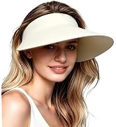 Women's Sun Hat - Lightweight Wide Brim Sun Visor, Sun Protection Foldable Beach Hat for Vacation...