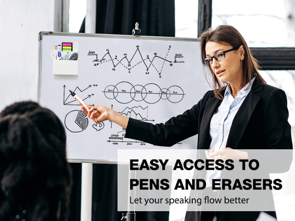 get holder attached to whiteboard so that everything is at your fingertip when working or teaching
