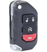 Smart Key for Jeep Wrangler 2018-2022, Alliskeys Proximity Remote Control Key Fob Replacement for...