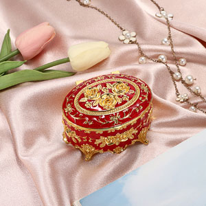 Jewelry box vintage metal jewelry box treasure chest jewelry box antique jewelry box for women girl