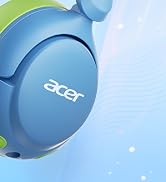 Acer Kids Bluetooth Headphones, 85dB Volume Limiter, Foldable Wireless Over-Ear Headphones for iP...