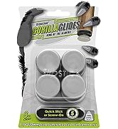 GorillaGlides CB323 1-1/4 Inch Furniture Sliders / Chair Glide Floor Protectors (Set of 8 Glides)...