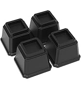 Napnapday Bed Risers 4 Inch Heavy Duty 4 Pack Bed Furniture Elevators, 1,500 lbs Lifts Up Riser f...