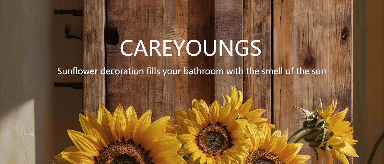 CAREYOUNGS sunflower shower curtain hooks