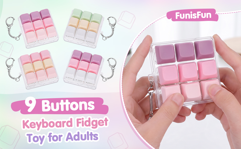 9 Bottons Keyboard Fidget Toy for Adults
