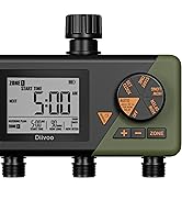 Sprinkler Timer 3 Zone, Diivoo Water Hose Timer 3 Outlet for Garden