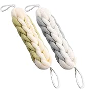 AARAINBOW 2 Packs Upgraded Long Stretch Back Sponge with Rope Handles Back Scrubber Bath Shower M...