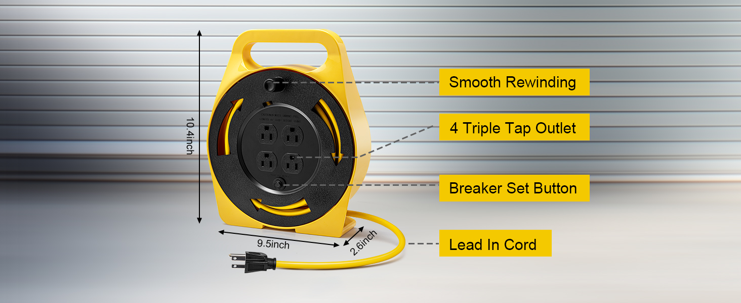 S+25FT Retractable Hand Wind Cord Reel-2