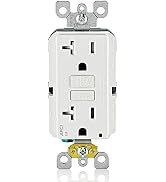 Leviton AFCI Outlet, 20 Amp, Self Test, Tamper-Resistant with LED Indicator Light, Protection fro...