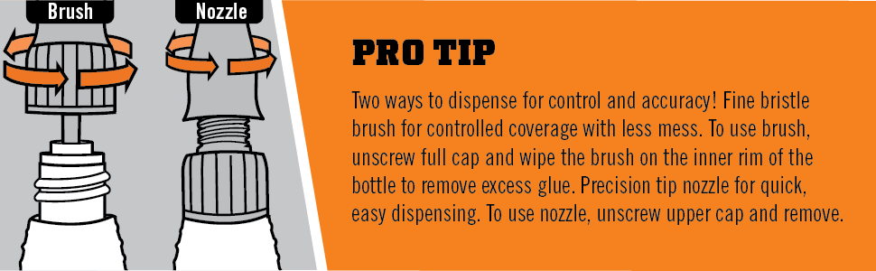 Gorilla Super Glue Brush and Nozzle applicator